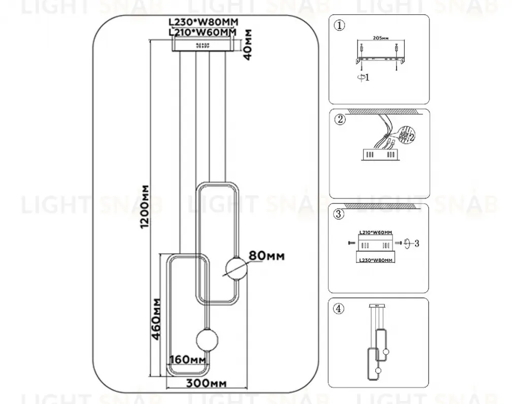 Подвесной светильник Ambrella Light Comfort LineTech FL66365 FL66365