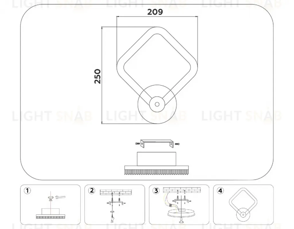 Настенный светильник Ambrella Light Acrylica Original FA3871 FA3871