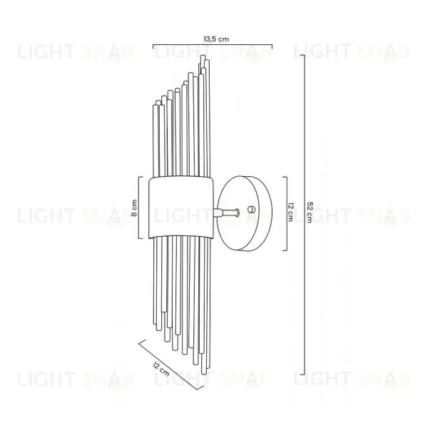 Настенный светильник DeLight Collection Wall lamp B2562W-B gold B2562W-B gold