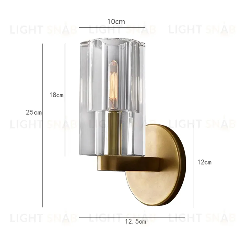 Бра DeLight Collection Wall lamp 8816W gold/clear 8816W gold/clear