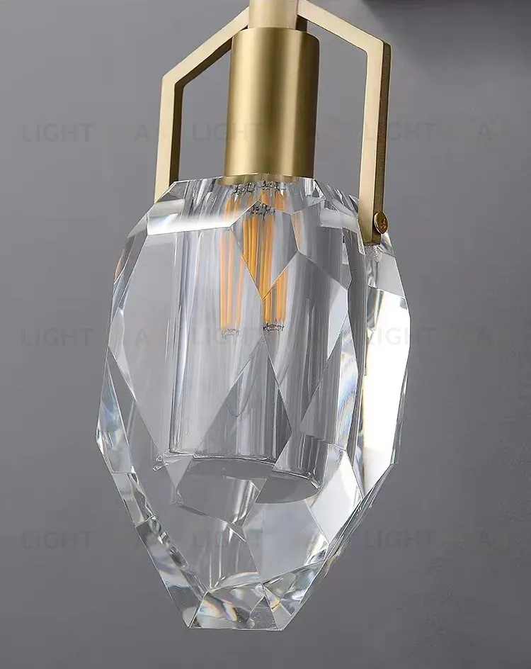 Бра DeLight Collection Wall lamp 8960-1W brass/clear 8960-1W brass/clear
