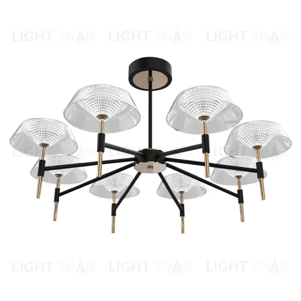 Люстра на штанге DeLight Collection MD21001018-8A black/gold MD21001018-8A black/gold