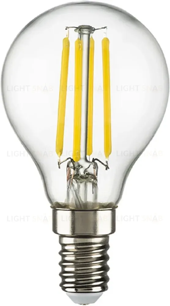Лампа светодиодная филаментная Lightstar LED Filament E14 6W 3000K груша прозрачная 933802 933802