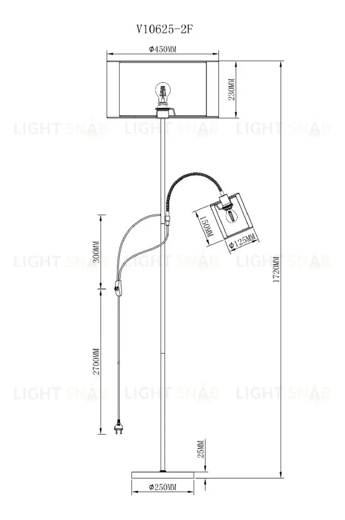 Торшер Moderli Room V10625-2F V10625-2F