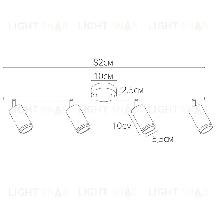Спот Arte Lamp Imai A2365PL-4BK A2365PL-4BK