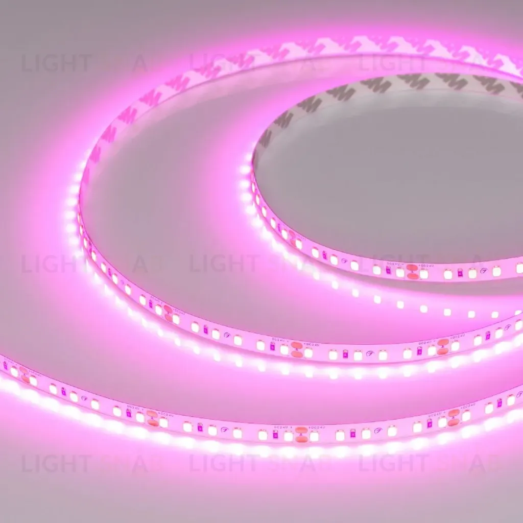 Светодиодная лента Arlight RT-A120-8mm 24V Magenta (9.6 W/m, IP20, 2835, 5m) 043381 043381