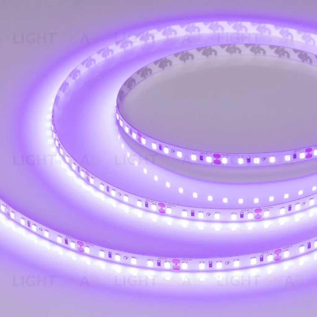 Светодиодная лента Arlight RT-A120-8mm 24V Violet (9.6 W/m, IP20, 2835, 5m) 043384 043384