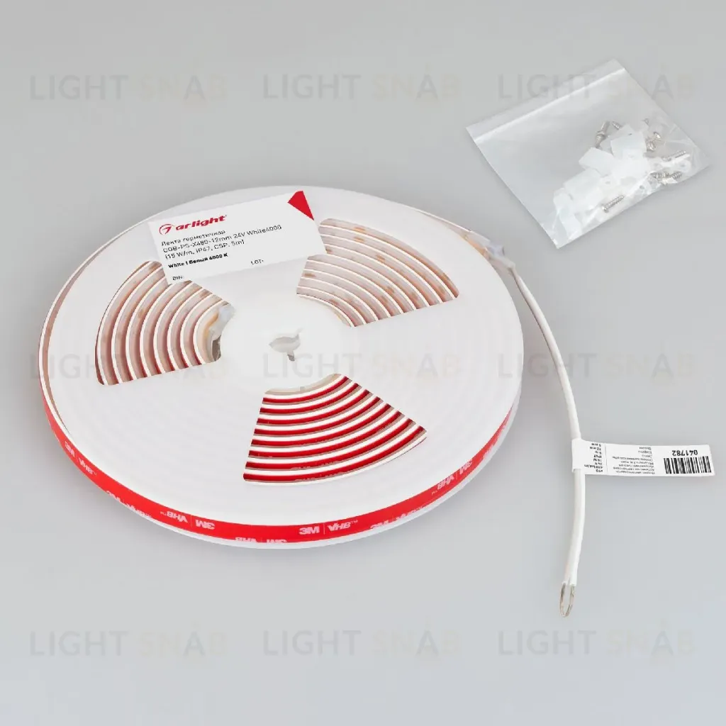 Светодиодная лента герметичная Arlight COB-PS-X480-12mm 24V White6000 (15 W/m, IP67, CSP, 5m) 041782 041782