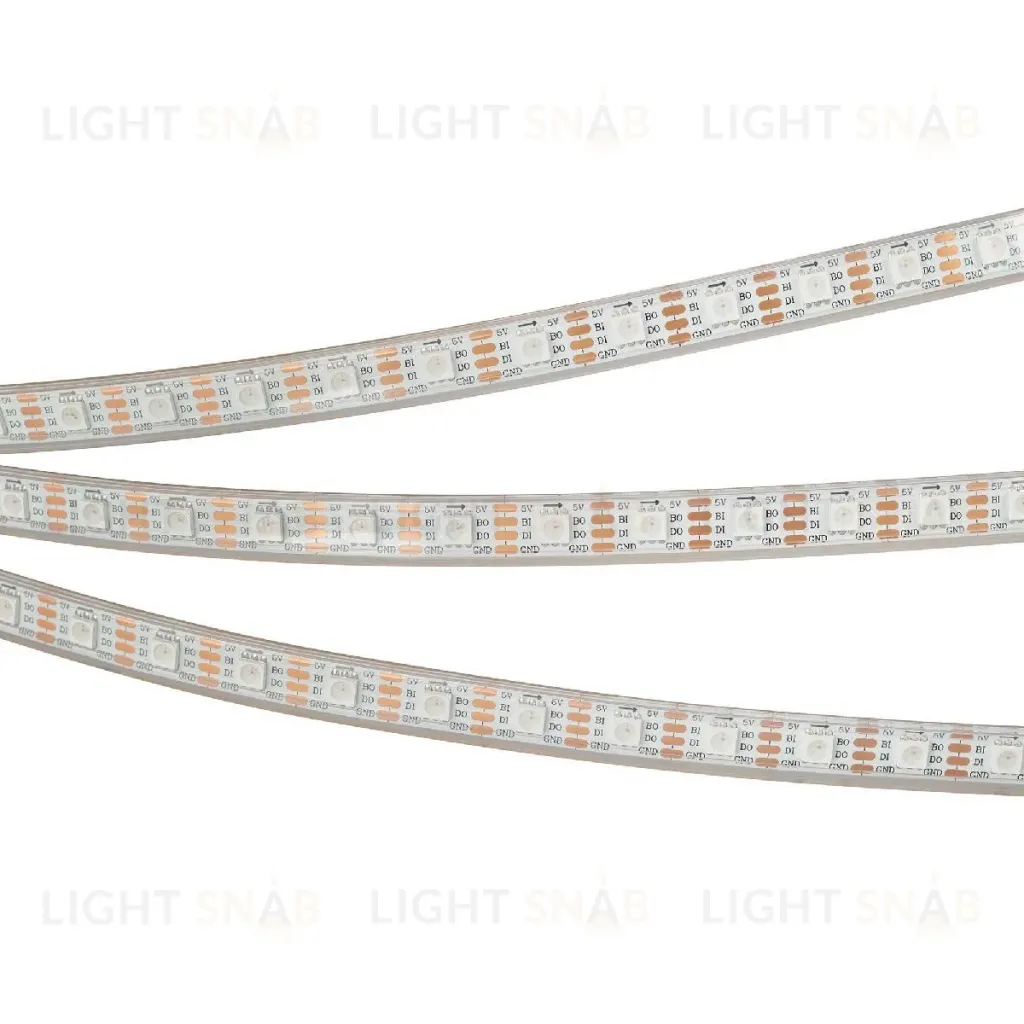 Светодиодная лента герметичная Arlight SPI-P-B60-12mm 5V RGB-PX1-BPT (12 W/m, IP66, 5060, 5m) 041167 041167