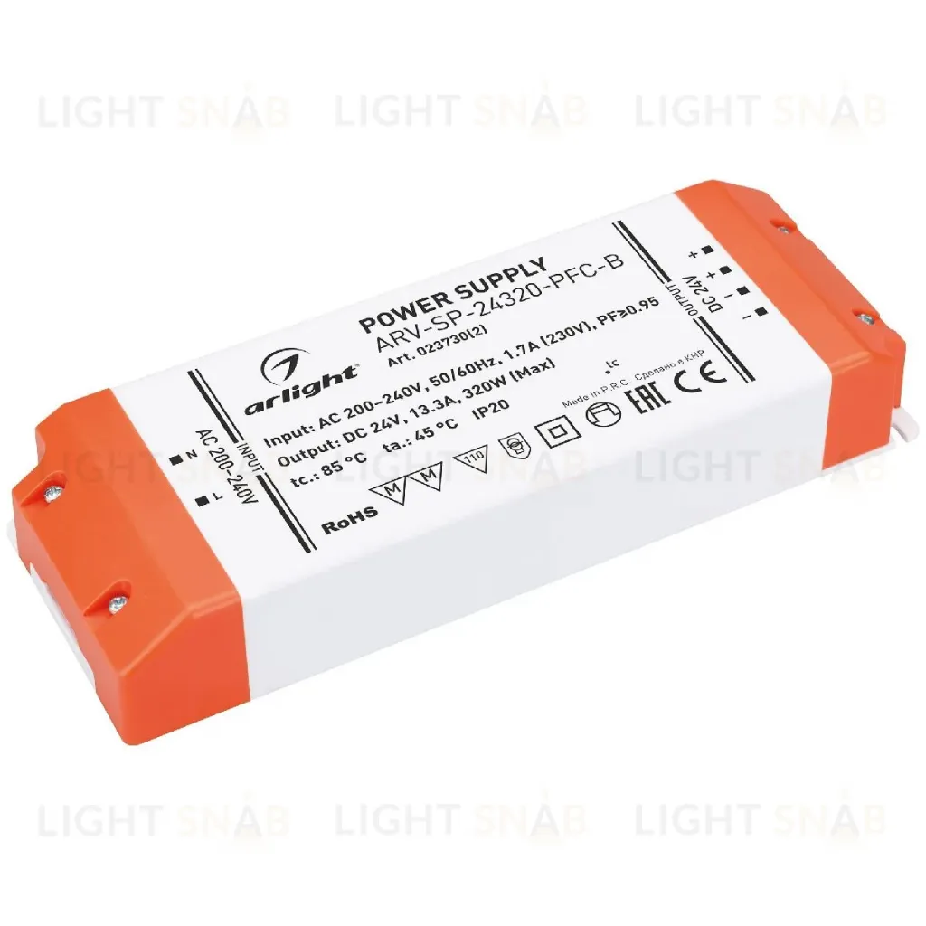 Блок питания Arlight ARV-SP-24320-PFC-B (24V, 13.3A, 320W, IP20) 023730(2) 023730(2)