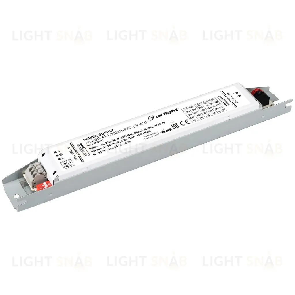 Блок питания Arlight ARJ-SP-40-LINEAR-PFC-HV-ADJ (40W, 50-160V, 0.25-0.4A, IP20) 033334(1) 033334(1)