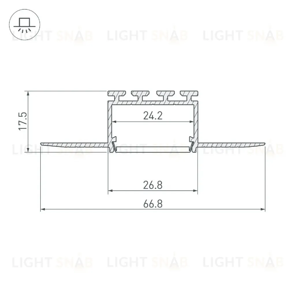 Алюминиевый профиль Arlight PLS-F-HIDE-3000 044849 044849