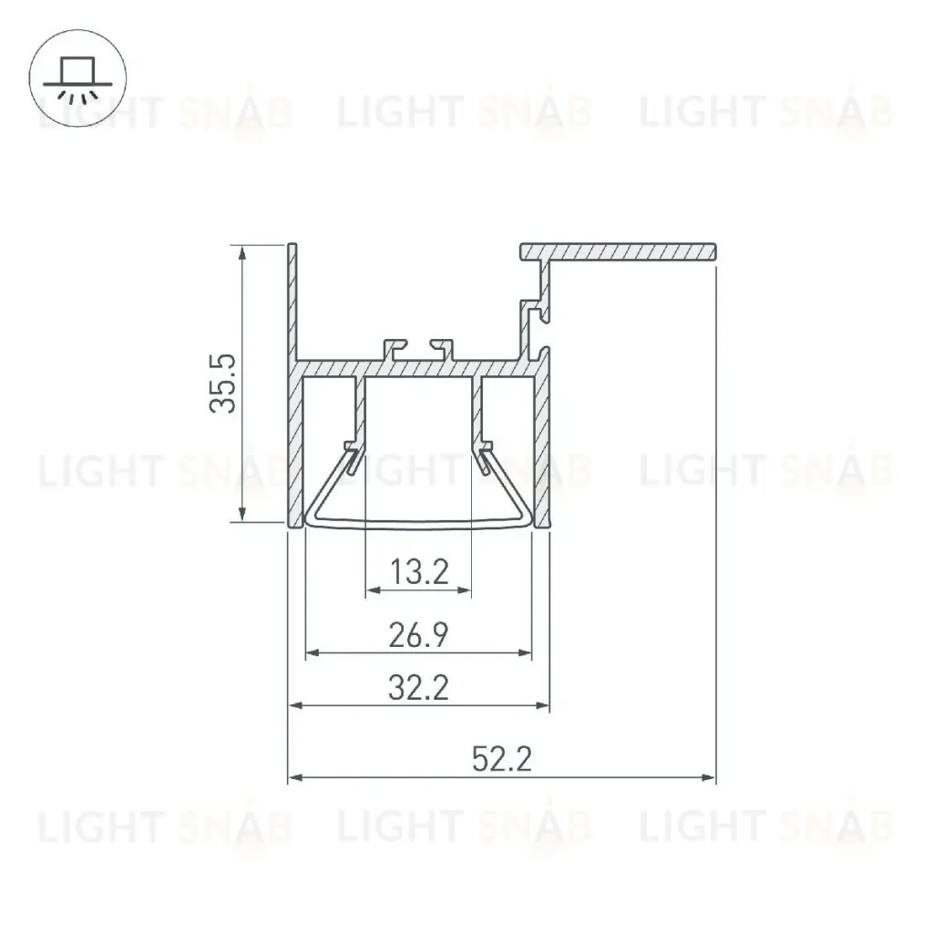 Алюминиевый профиль Arlight FOLED-CEIL-SIDE-3000 044856 044856