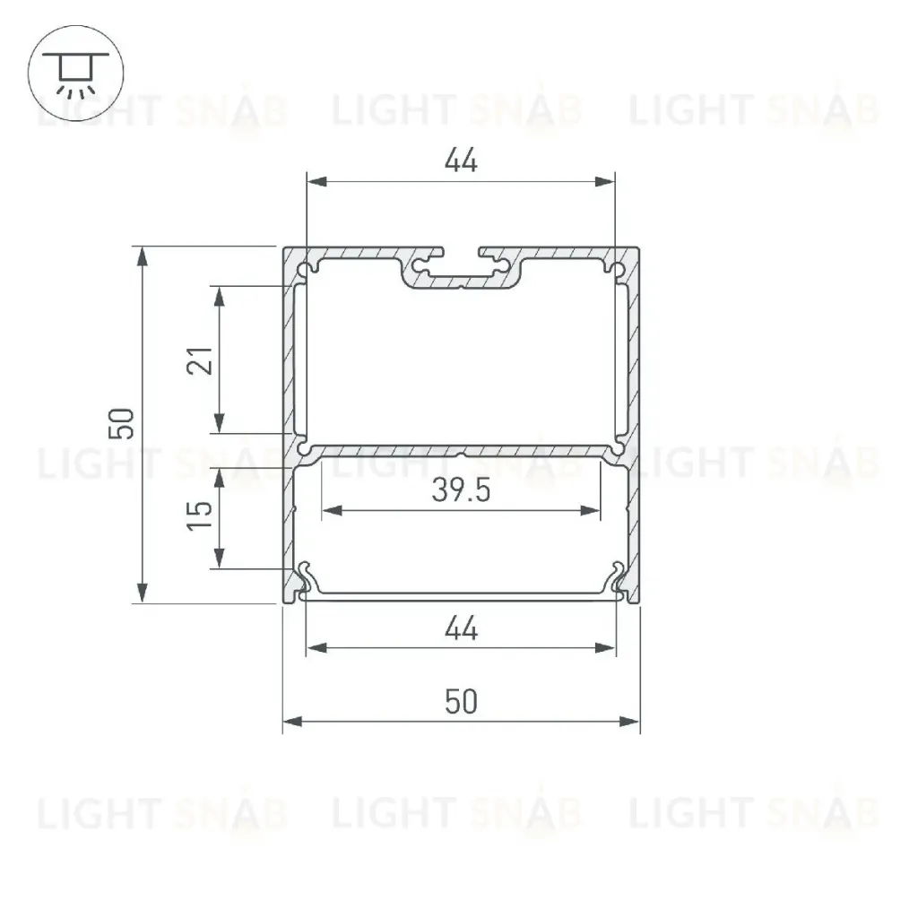 Алюминиевый профиль Arlight SL-LINE-5050-LW-3000 ANOD 043976 043976