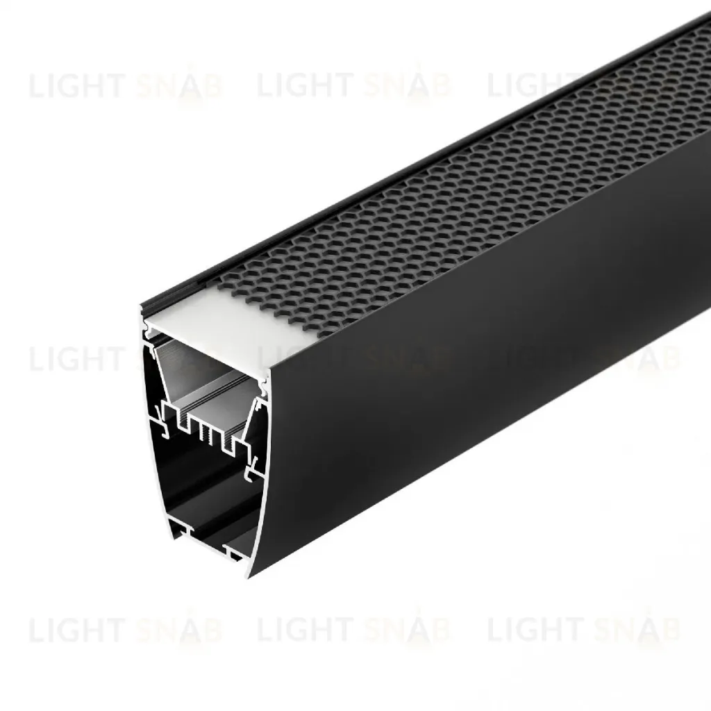 Алюминиевый профиль Arlight LINE-5075-U-HONEYCOMB-2000 BLACK 044885 044885