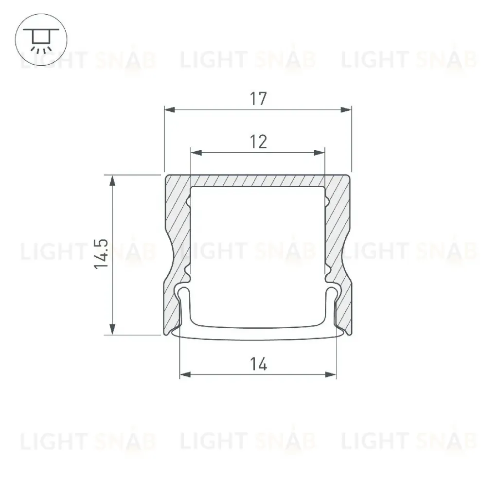 Алюминиевый профиль Arlight LINE-1715-2000 ANOD BLACK 044275 044275