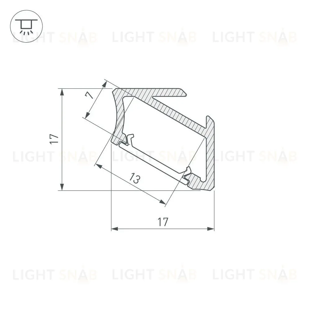 Алюминиевый профиль Arlight ALM-V60-2020 ANOD Black 026694(1) 026694(1)