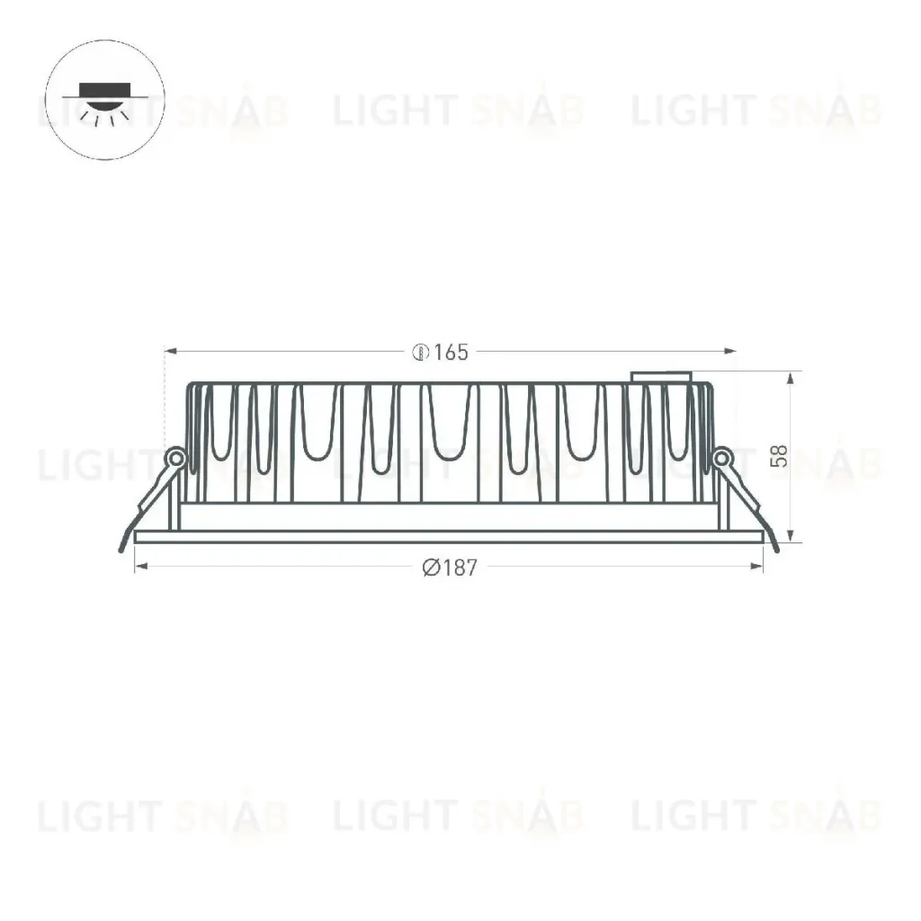 Встраиваемый светильник Arlight MS-MIST-BUILT-R187-21W Day4000 (WH, 110 deg, 230V) 039063 039063