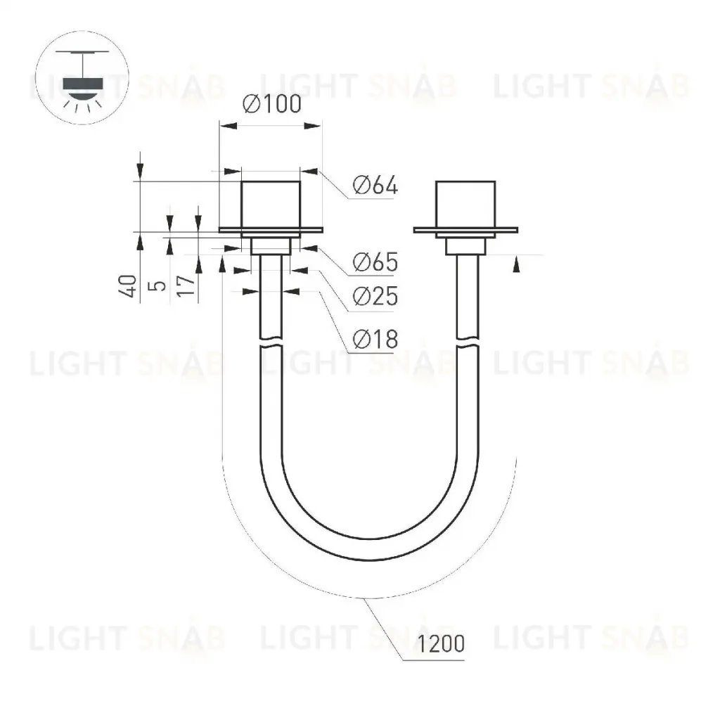 Подвесной светильник Arlight SP-TROPIC-BUILT-TRIMLESS-R18-L1200-18W Warm3000 (BK, 360 deg, 230V) 043389 043389