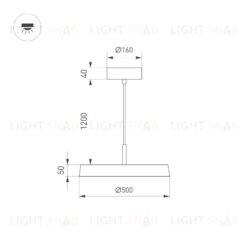 Подвесной светильник Arlight SP-ELEGANT-R500-37W Warm3000 (WH, 120 deg, 230V) 033925(1) 033925(1)