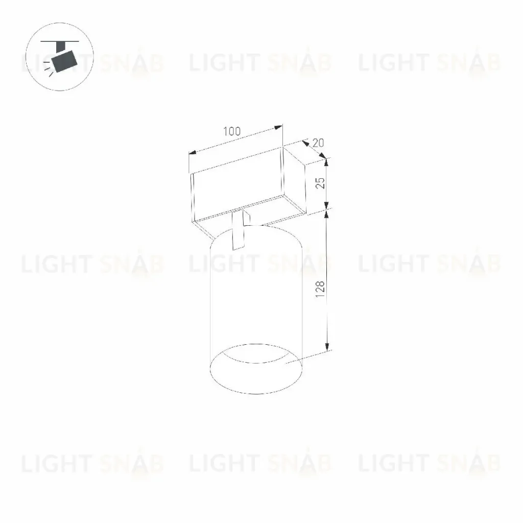 Трековый магнитный светильник Arlight MAG-SPOT-25-R120-12W Warm3000 (BK, 30 deg, 24V) 033678(1) 033678(1)
