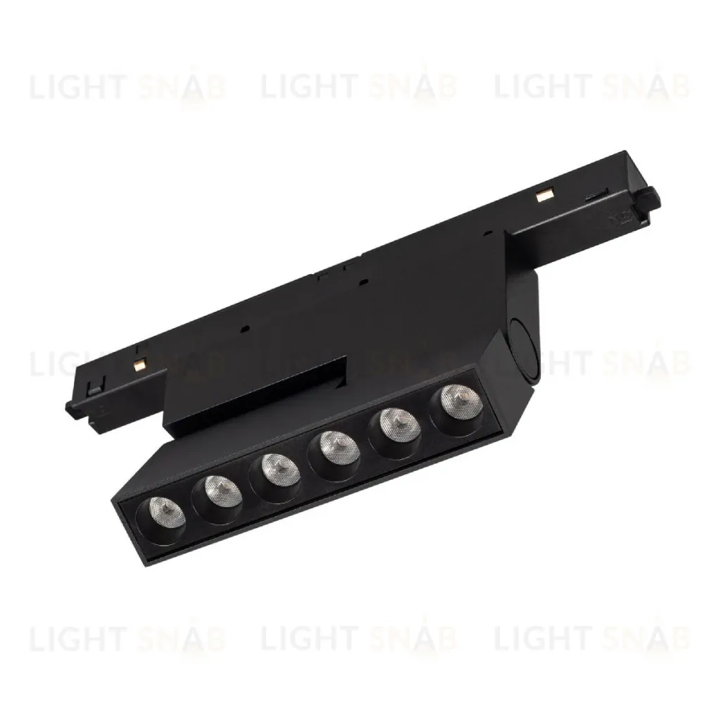 Трековый магнитный светильник Arlight MAG-ORIENT-DOTS-FOLD-S195-6W Warm3000 (BK, 30 deg, 48V) 042013 042013