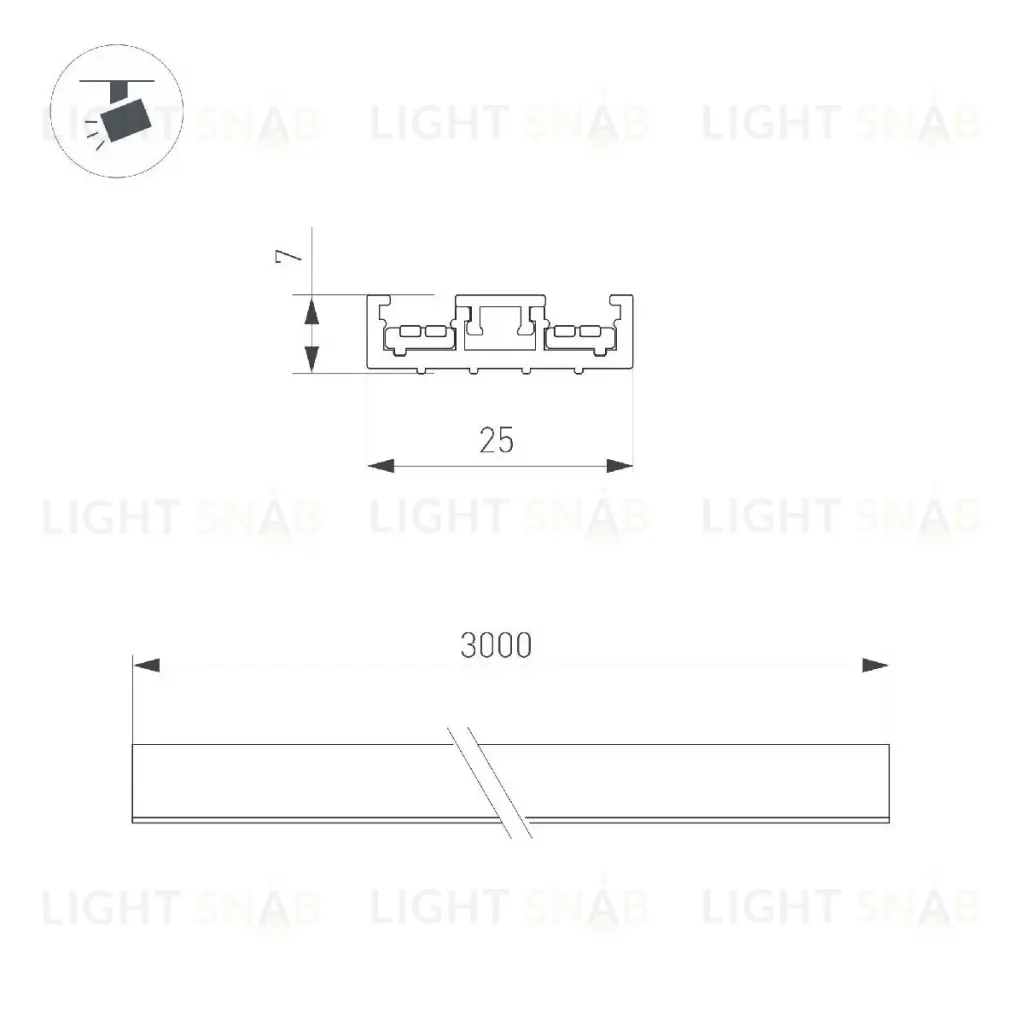 Шинопровод Arlight MAG-VIBE-TRACK-257-3000 (WH) 044506 044506