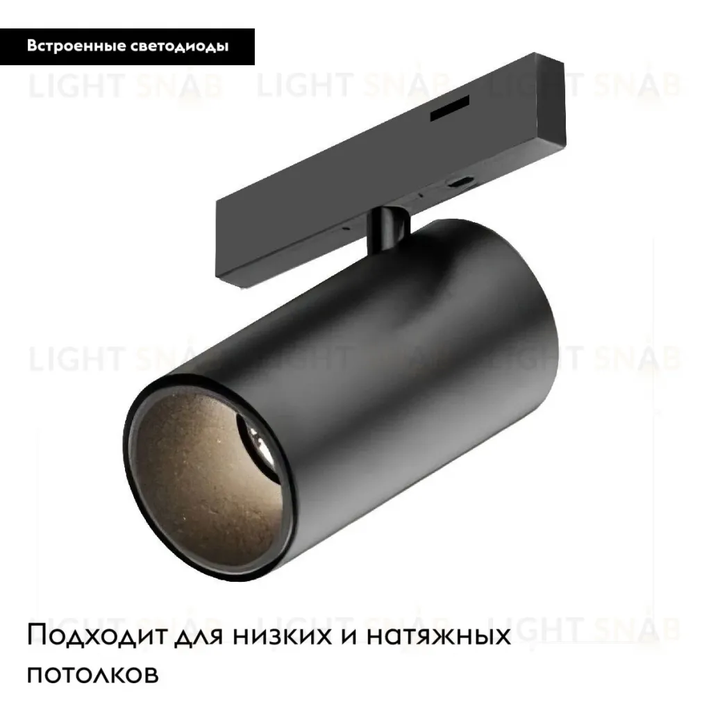 Трековый магнитный светильник Arlight MAG-MICROCOSM-SPOT-R45-9W Warm3000 (BK, 36 deg, 24V) 043254 043254