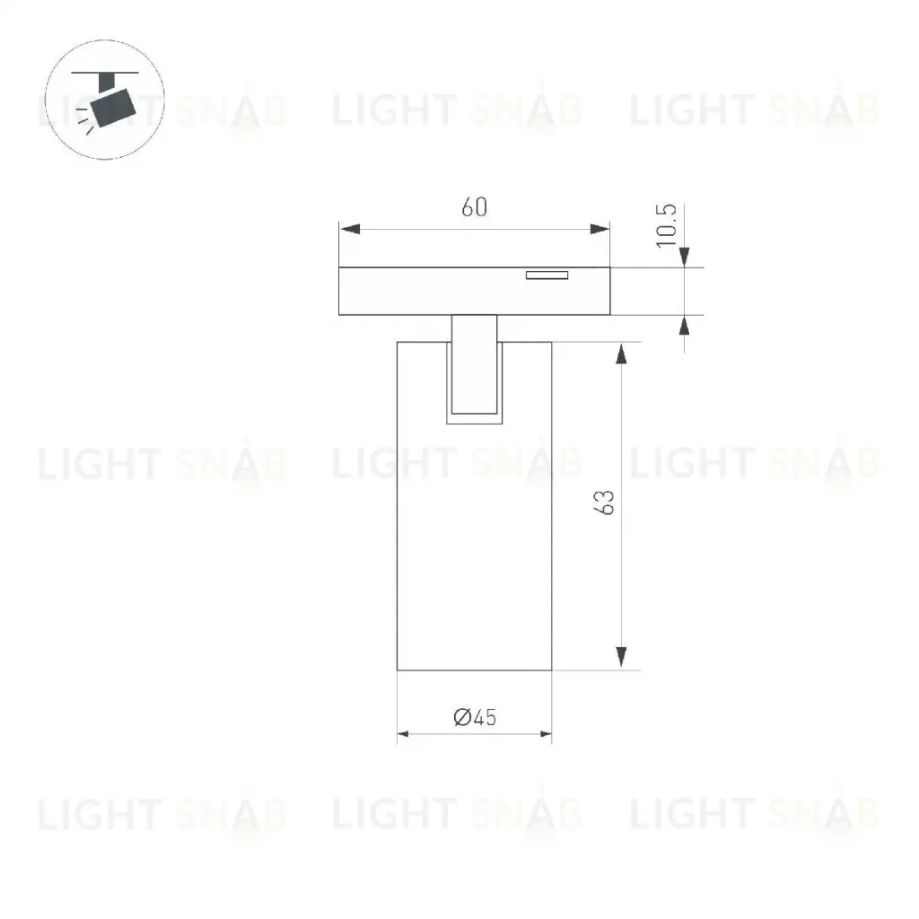 Трековый магнитный светильник Arlight MAG-MICROCOSM-SPOT-R45-9W Day4000 (BK, 36 deg, 24V) 043255 043255