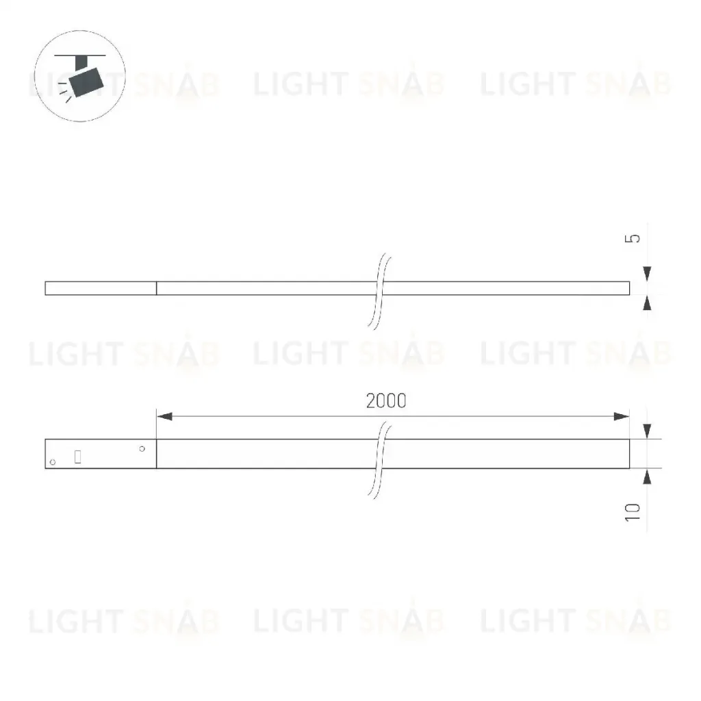 Трековый магнитный светильник Arlight MAG-MICROCOSM-FLAT-ELASTIC-L2000-16W Warm3000 (BK, 100 deg, 24V) 043250 043250