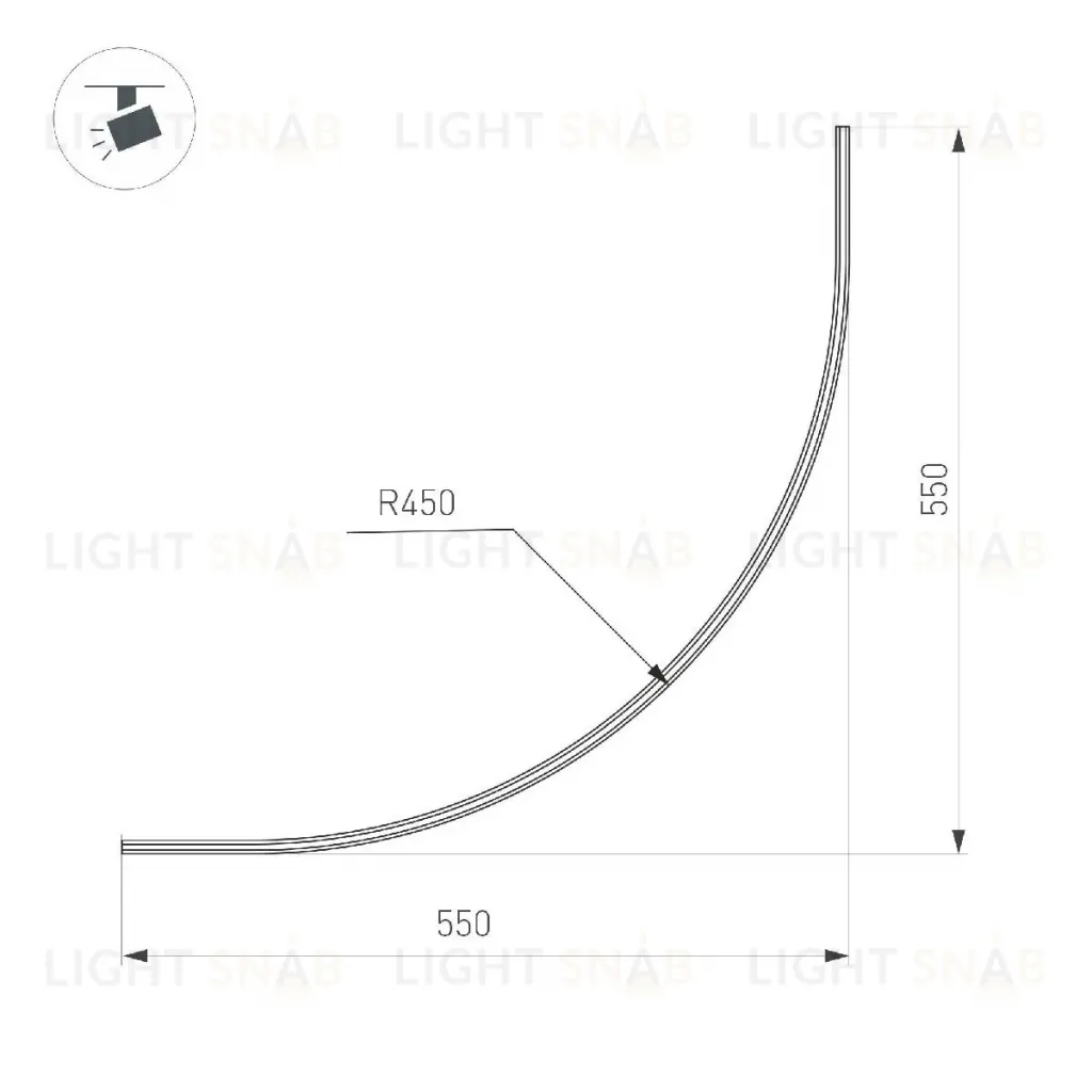 Шинопровод Arlight MAG-MICROCOSM-TRACK-1115-ARC-R900 (BK) (Arlight, IP20) 043248 043248
