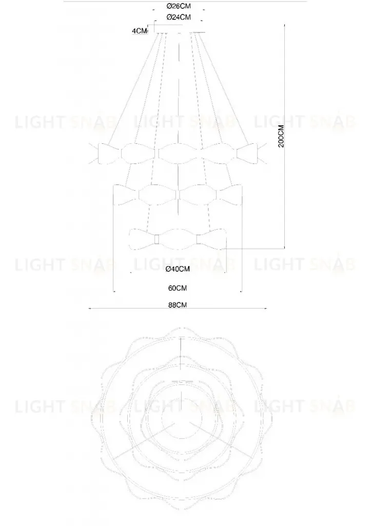 Подвесная люстра Arte Lamp Grace A1868SP-3PB A1868SP-3PB