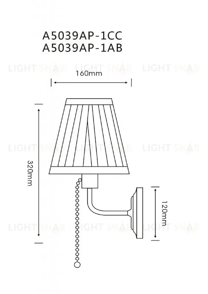 Бра Arte Lamp Marriot A5039AP-1CC A5039AP-1CC