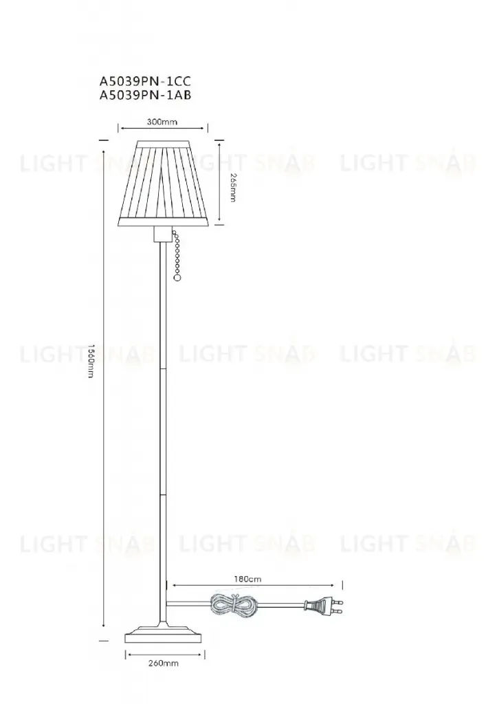 Торшер Arte Lamp Marriot A5039PN-1CC A5039PN-1CC