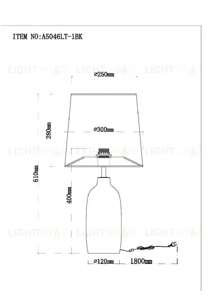 Настольная лампа Arte Lamp Rukbat A5046LT-1BK A5046LT-1BK