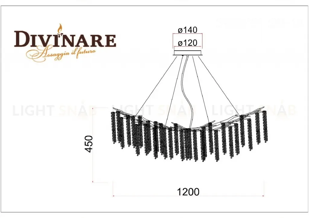 Подвесная люстра Divinare Salice 3133/01 SP-14 3133/01 SP-14