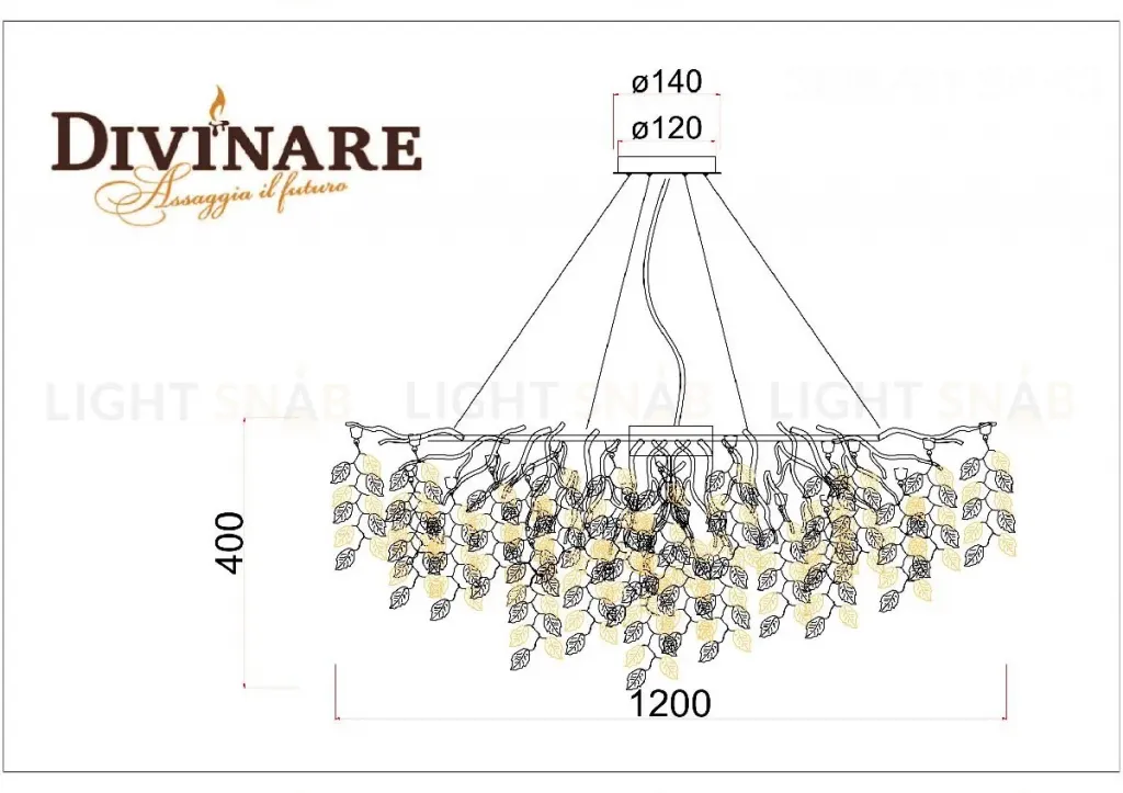 Подвесная люстра Divinare Salice 3136/01 SP-13 3136/01 SP-13