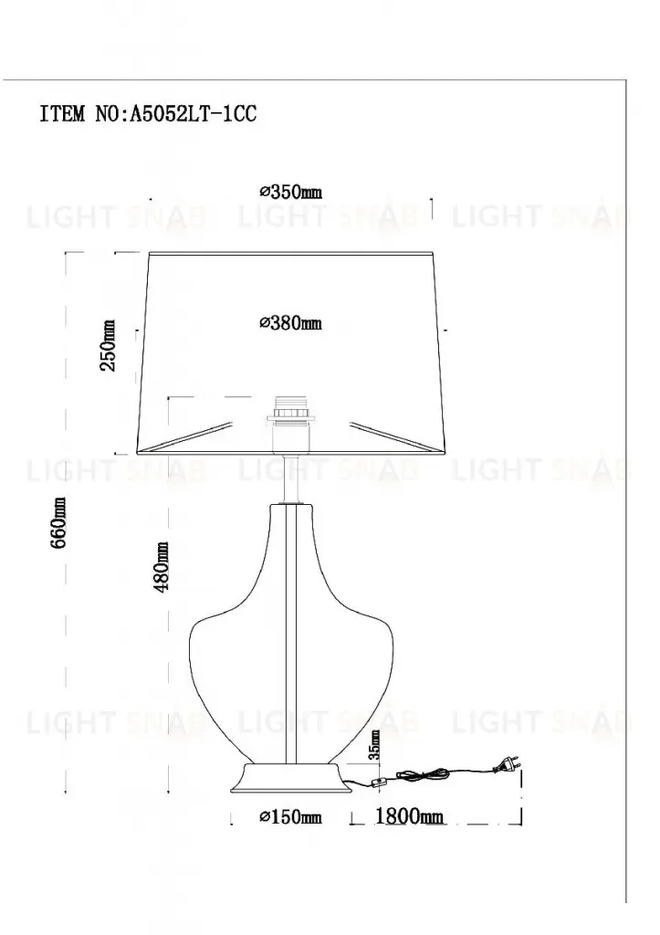 Настольная лампа Arte Lamp Sheratan A5052LT-1CC A5052LT-1CC