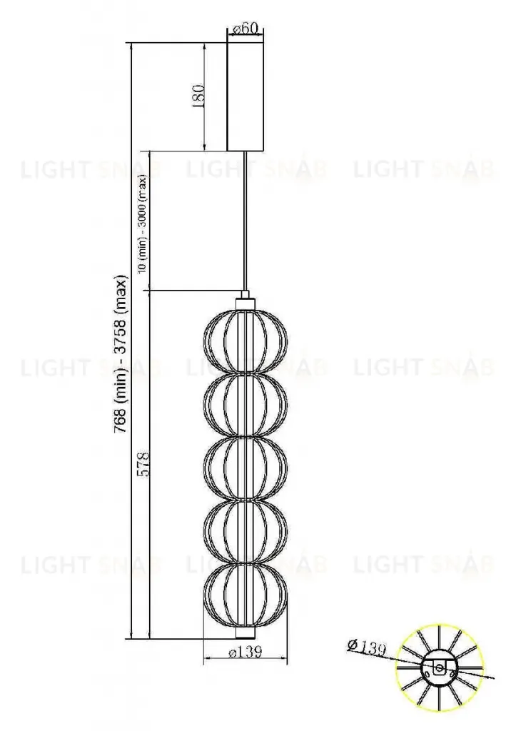 Подвесной светильник Maytoni Golden Cage MOD216PL-L10G3K MOD216PL-L10G3K