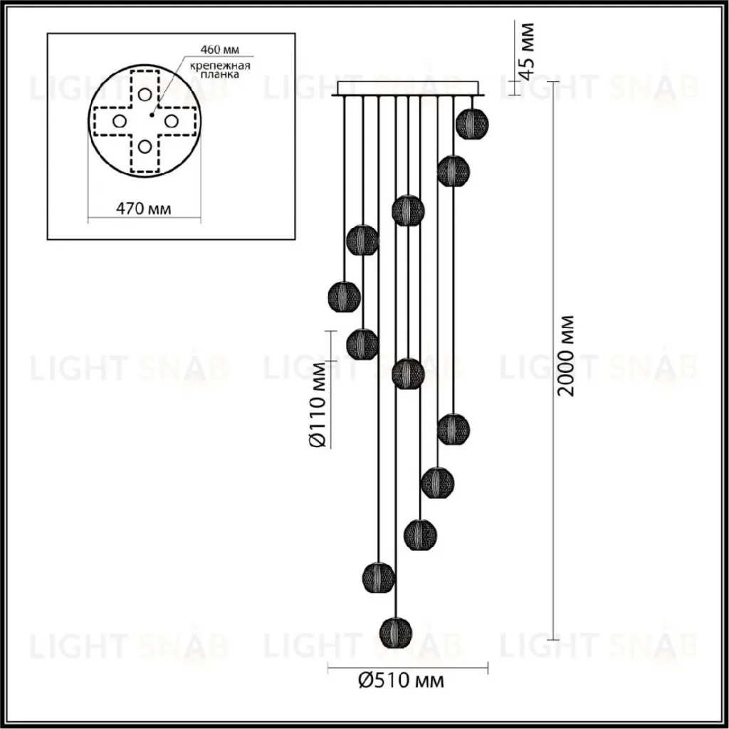 Каскадная люстра Odeon Light Crystal 5008/56L 5008/56L