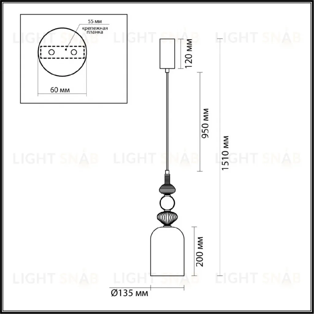 Подвесной светильник Odeon Light Palleta 5045/12LA 5045/12LA