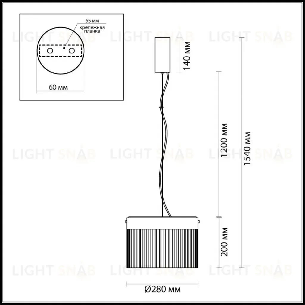 Подвесной светильник Odeon Light Pillari 5047/24L 5047/24L
