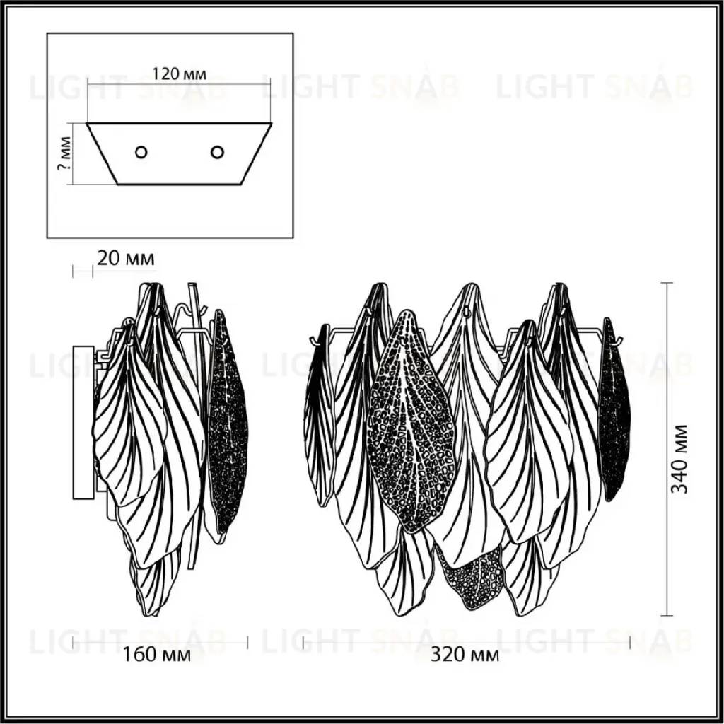 Настенный светильник Odeon Light Lace 5052/3W 5052/3W