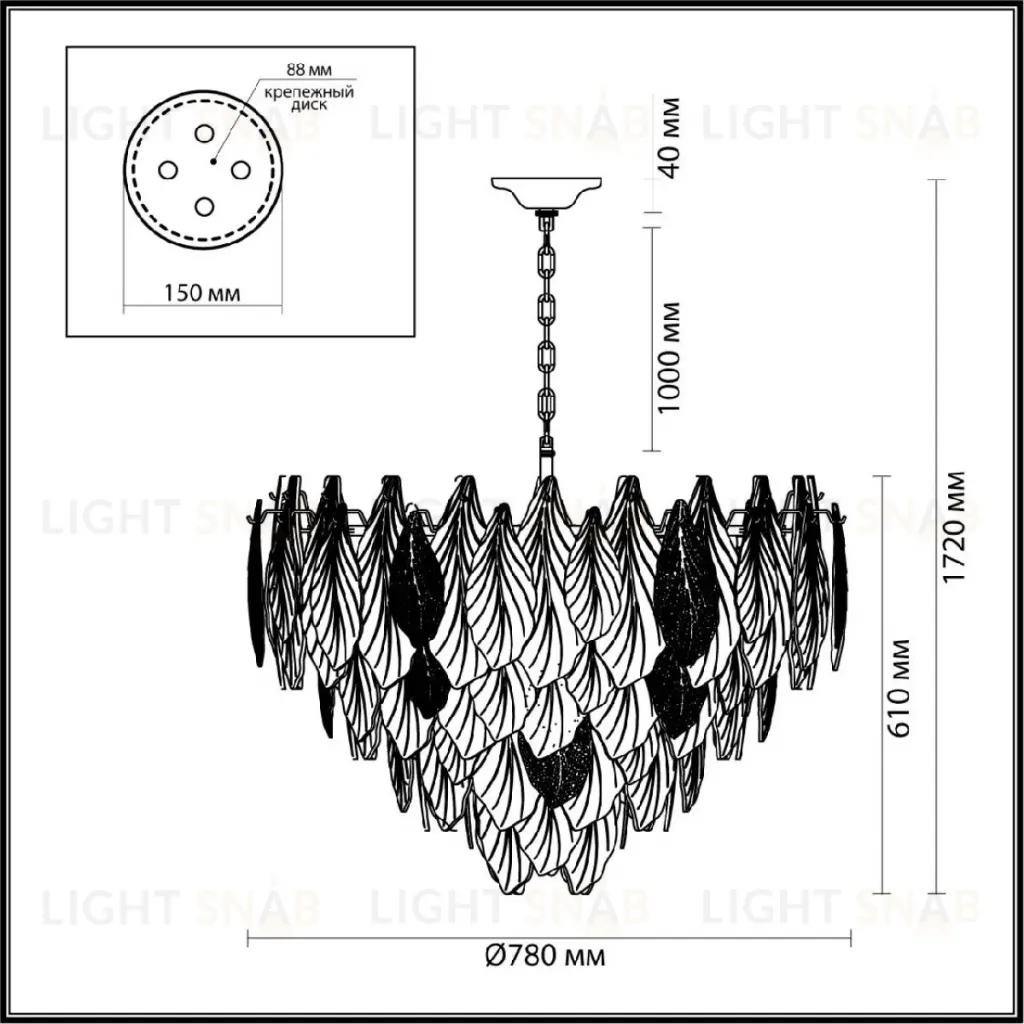Подвесная люстра Odeon Light Lace 5052/21 5052/21
