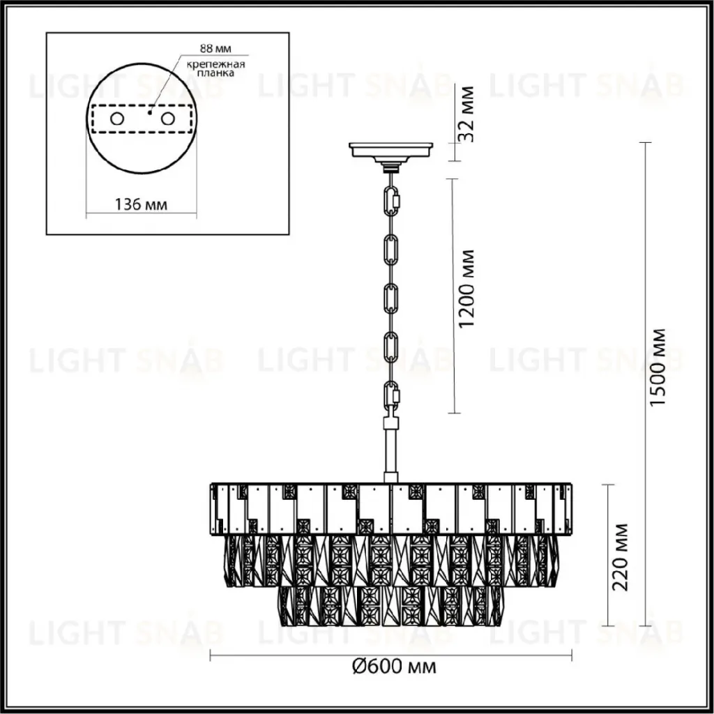 Подвесная люстра Odeon Light Chessi 5076/12 5076/12