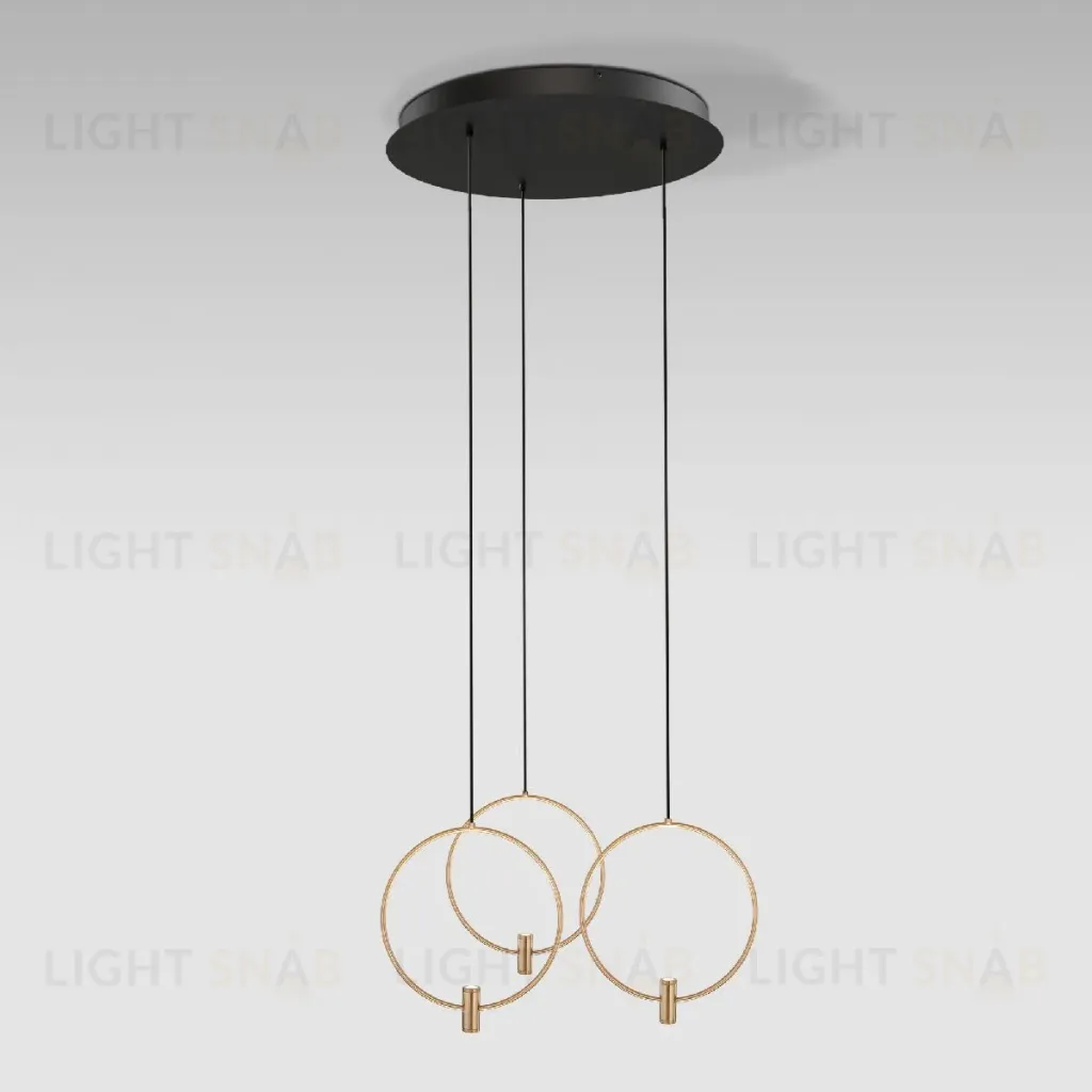 Подвесная люстра Eurosvet Layla 50257/3 LED черный/ латунь a065629 50257/3 LED черный/ латунь