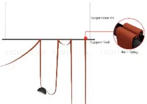 Опорная штанга для подвесного монтажа ST Luce Band ST412.409.01 ST412.409.01