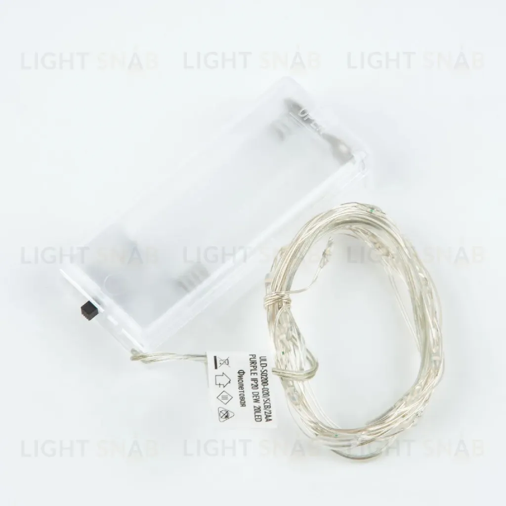 Гирлянда Uniel ULD-S0200-020/SСB/2AA PURPLE IP20 DEW UL-00010897 ULD-S0200-020/SСB/2AA PURPLE IP20 DEW