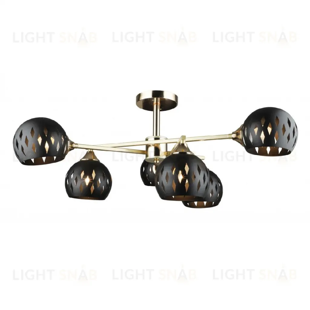 Люстра на штанге IMEX MD.4211-6-S-GD+FGD MD.4211-6-S-GD+FGD