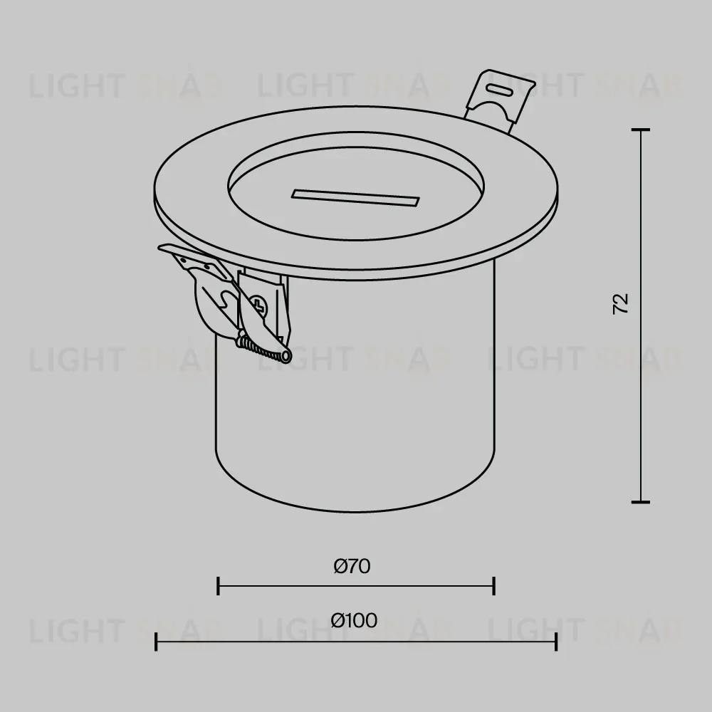 Потолочная чаша встраиваемая с коннектором питания Maytoni Pendant system Parity TRA130RSC-2B TRA130RSC-2B